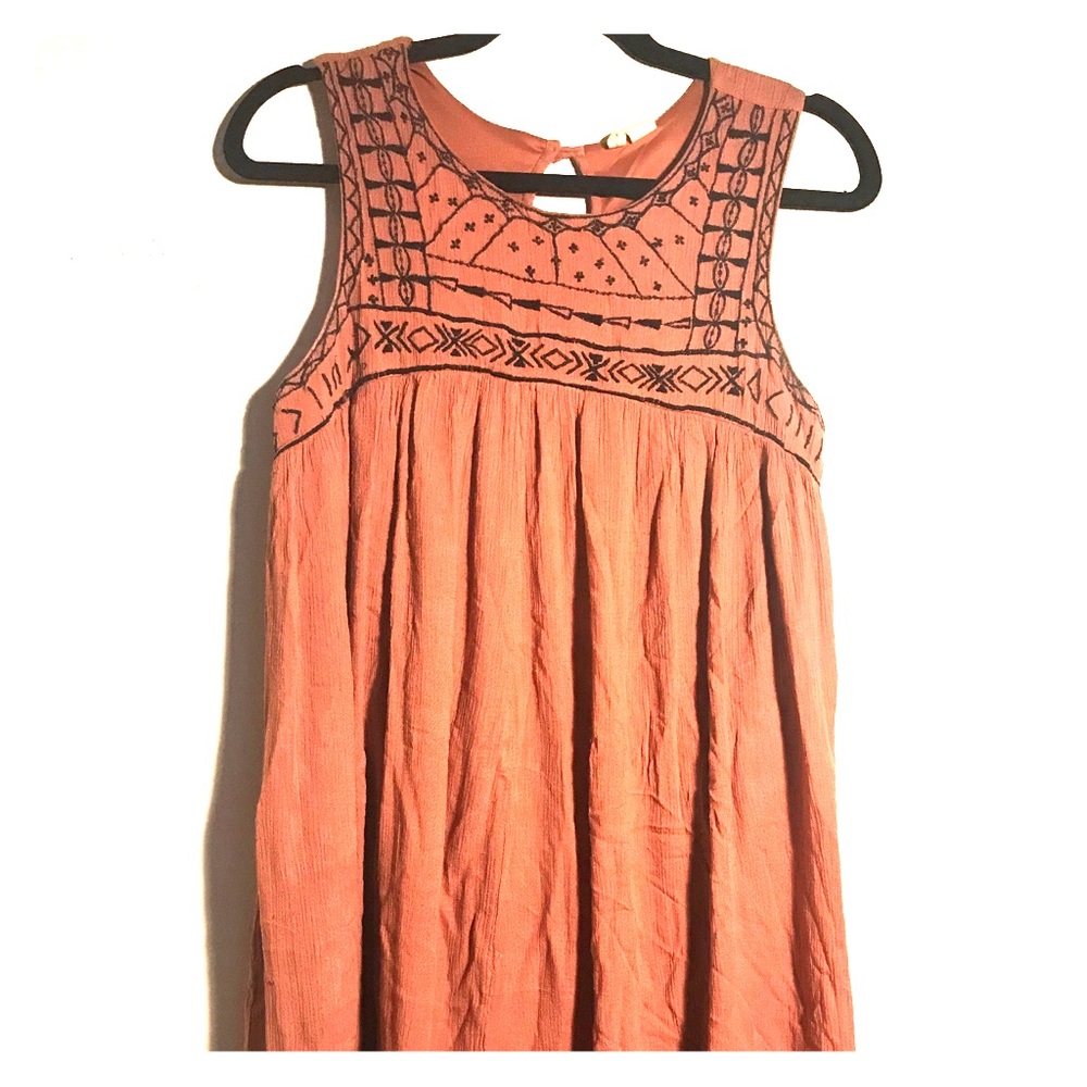 Pink Flowy Printed Dress